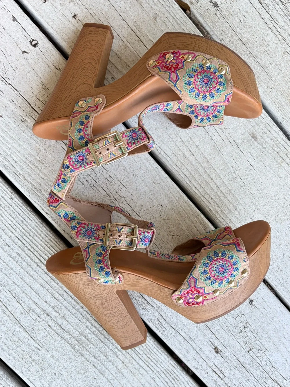Gianni Bini Boho Platform Heel - Size 9 - Picture 10 of 10